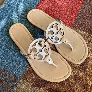 Tory Burch Almond Flour Miller Goat Leather Sandal